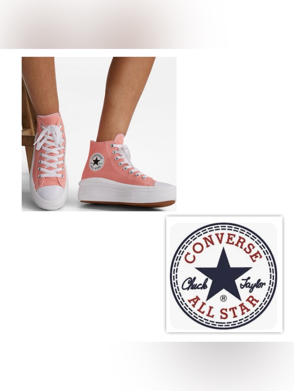 NEW Converse Chuck Taylor All Star Women 7 Platform High-Top Sneakers Shoes Pink